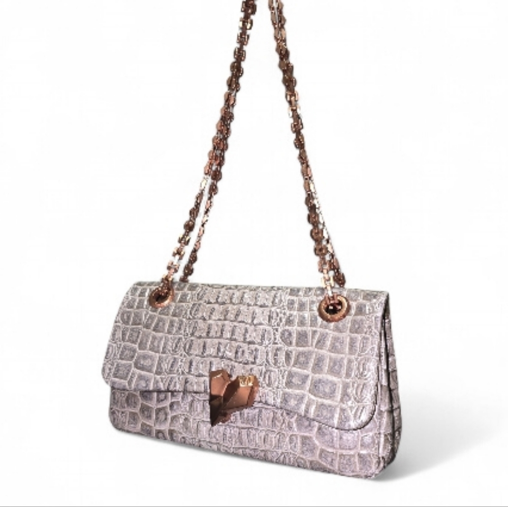 Lanvin Elegant Crocodile Pattern 2way Bag